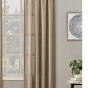 Light Taupe Linen Blend Drapes/Sheers .